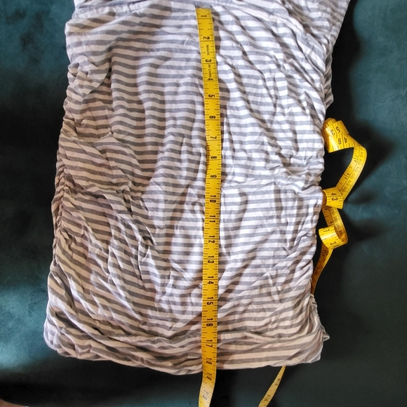Athleta Topanga Grey Striped Tee Shirt Dress size Small - Picture 3 of 6